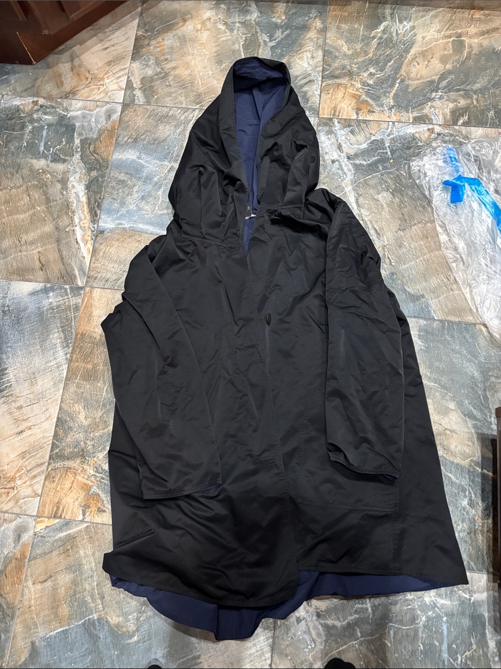 Ladies Eileen Fisher Reversible Rain Coat